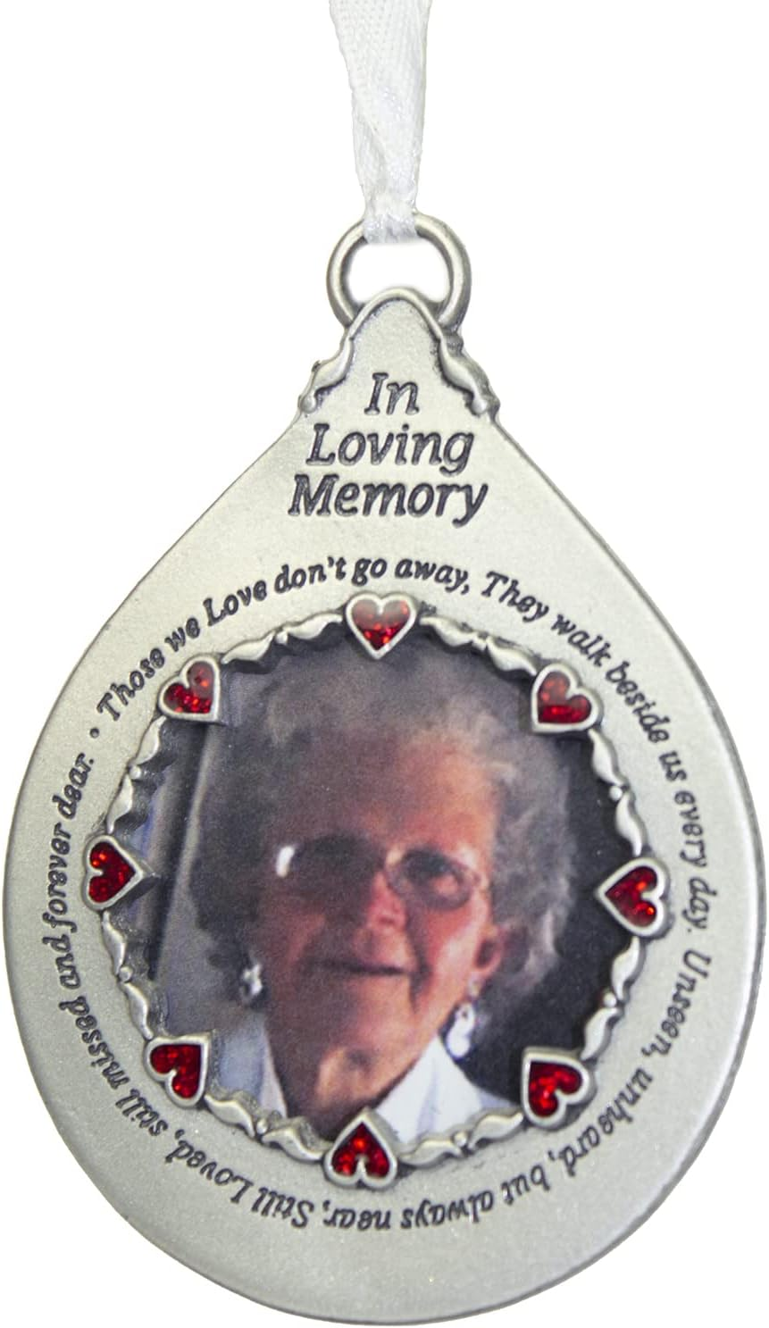 Rainbow Bridge Pet Memorial Photo Ornament, Memorial Christmas Ornament for Dogs or Cats, by Abbey & CA Gift image number 2