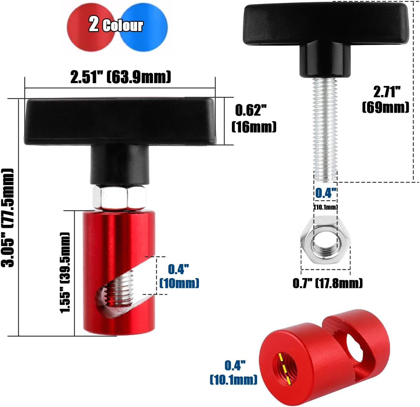 Bestgle 2 Pack Car Hood Lifting and Fixing Tool, Adjustable Car Hood Prop Struts Clamp Holder Automotive Hood Lift Supporting and Hold down Kit, Hood Strut Support Rod for Cars Trunks image number 2