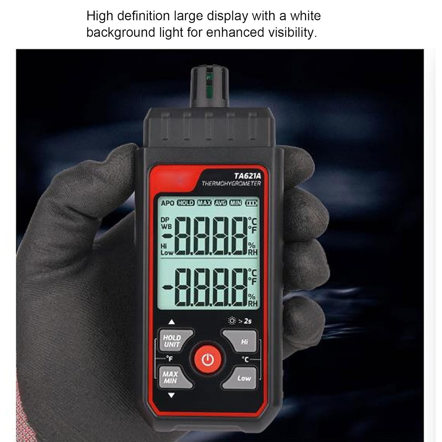 Jiawu GXHTC3 Sensor Adjustable Alarm Thresholds Temperature Humidity Meter 1X for Industrial Machine Room image number 3