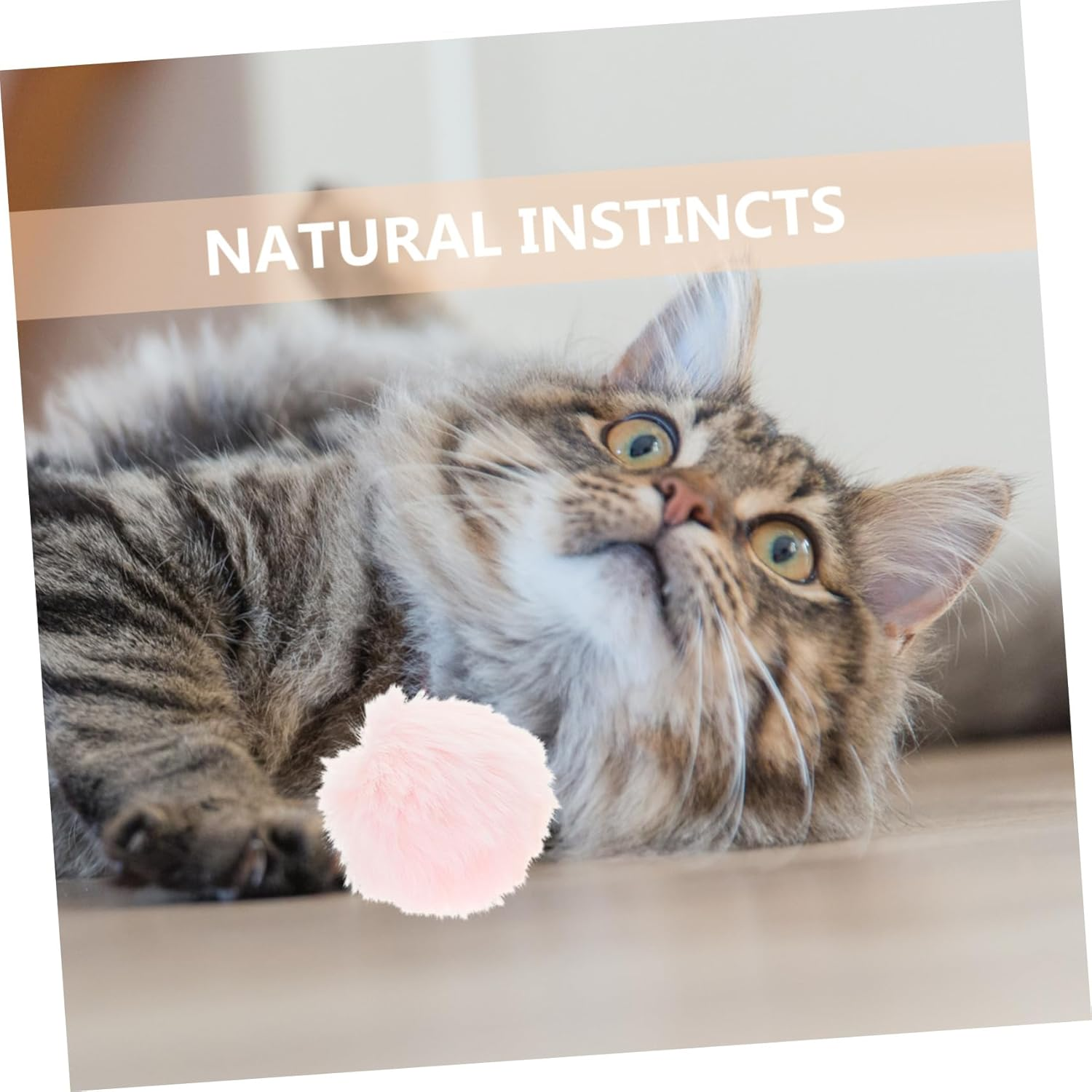 CIYODO Lightweight Fluffy Balls Cat Toys 10Pcs Pom Pom Balls 4Cm Assorted Colors for Kitten Exercise and Creative Craft Projects Random Color image number 6