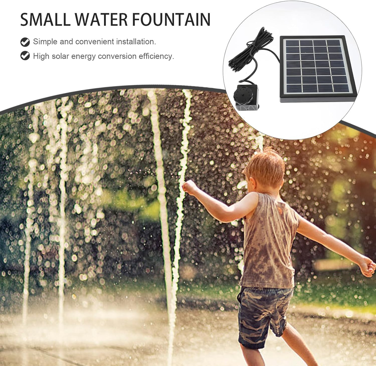 Solar-Powered Garden Fountain Pump for Birdbath and Outdoor Ponds Floating Water Pump with Easy Maintenance for Patio and Lawn Decoration image number 6