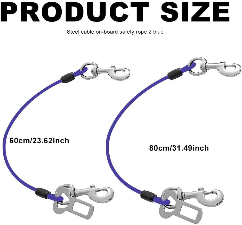 2 Pack Dog Car Seat Belt Harness,Dog Car Harness Anti-Chew Dog Vehicle Safety Dog Lead with Double Clips & Latch Attachment Pet Vehicle Harnesses for Medium Large Dogs image number 1