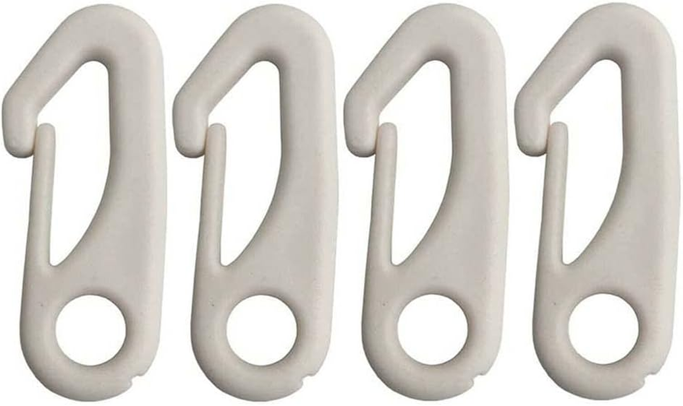 4Pcs 60Mm White Flag Pole Clips, Nylon Snap Hooks Flagpole Attachment for Fixing image number 2