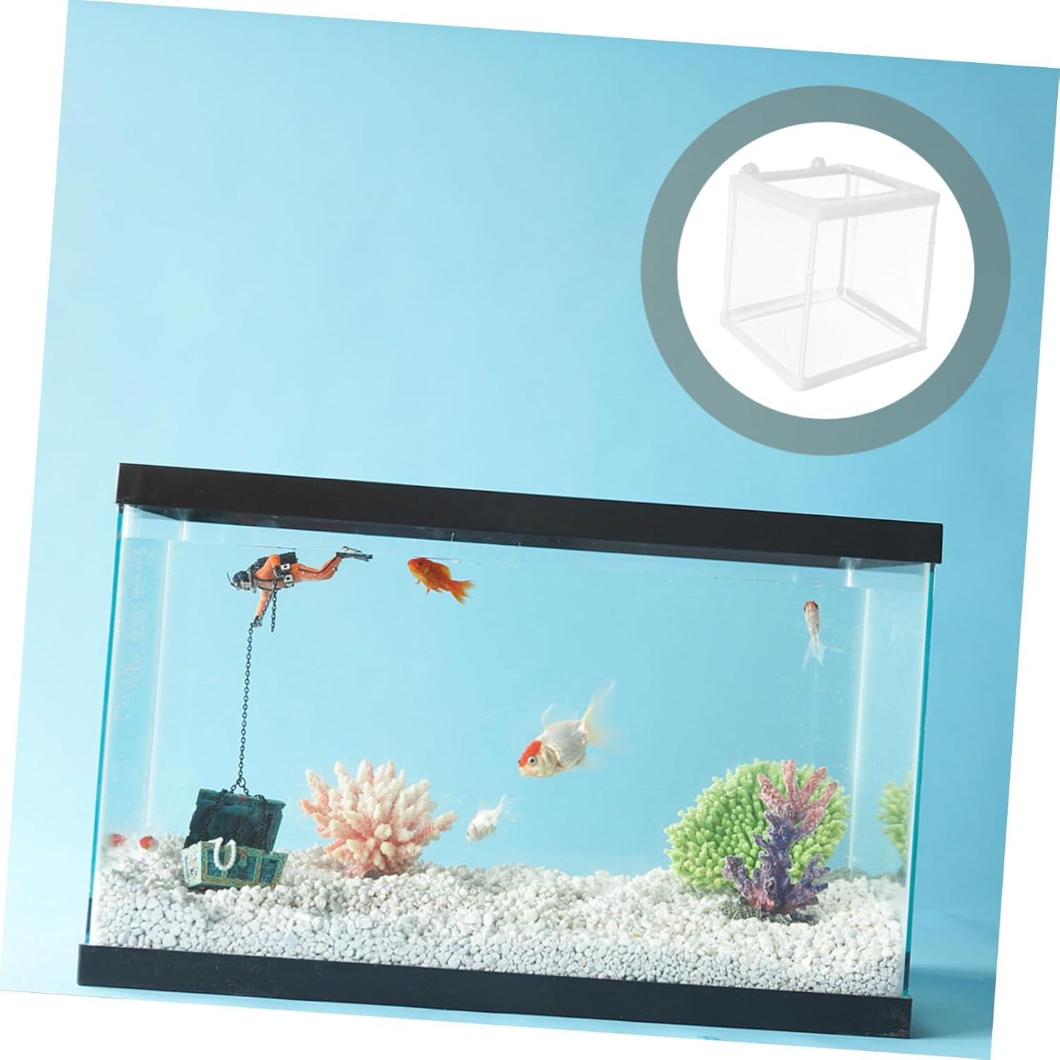 UKCOCO Fish Breeding Tank Fish Incubator for Aquarium with Mesh Design Isolation and Fry Protection in Guppy Shrimp Breeding image number 6