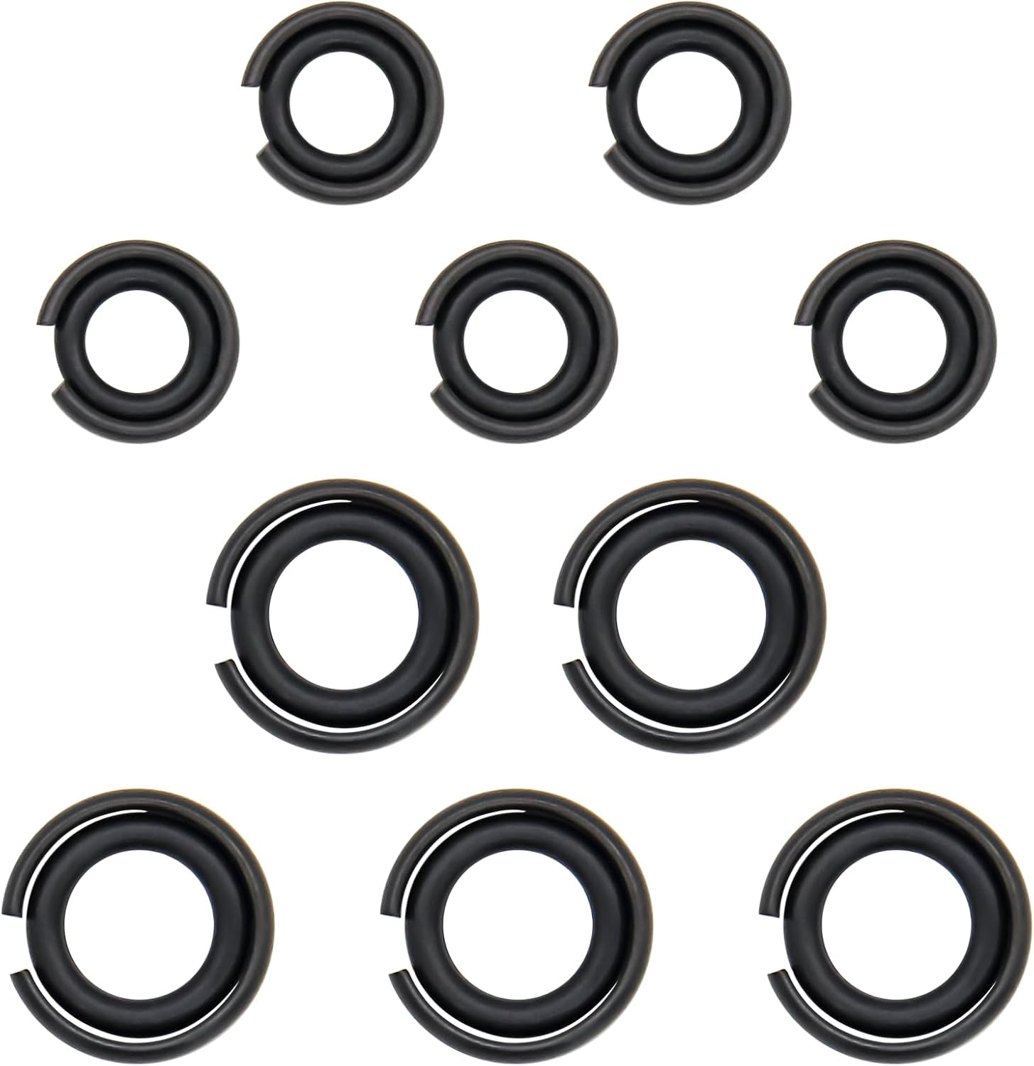 Koatukys 5 Sets 3/8" and 5 Sets 1/2" Impact Retaining Ring Wrench Socket Clip with O-Ring Fits Replacement Milwaukee/Pneumatic Type Impact Wrench Square Drive Socket Retainer Ring image number 3