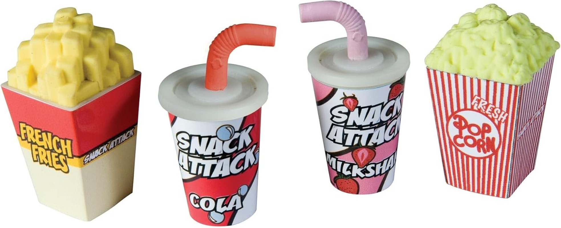 Geddes Raymond Snack Attack Scented Pencil Sharpener and Assortment Pencil Eraser (Pack of 24) image number 1