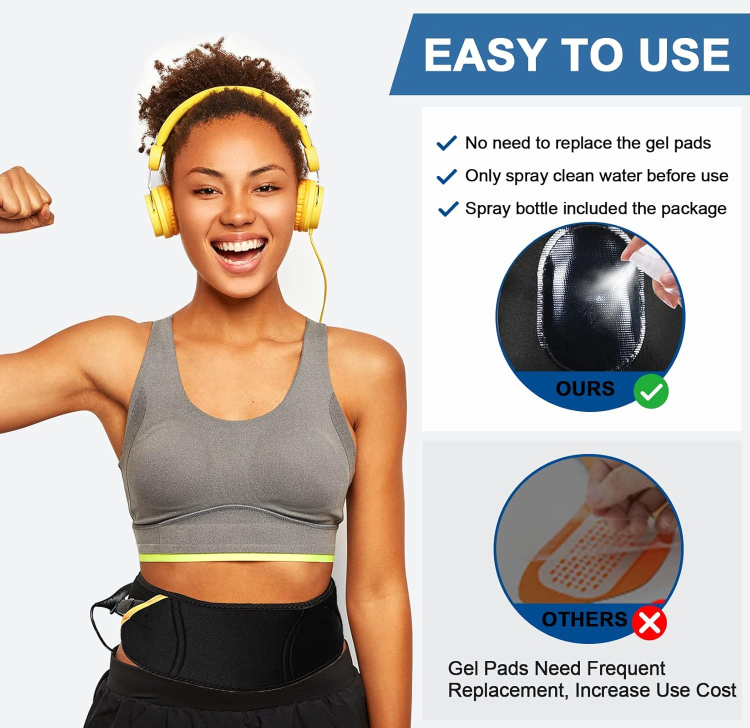 Abdominal Training Belt for Men Women, Wandiory Ab Fitness Workout Portable Equipment for Home Office, 24"-55" image number 3