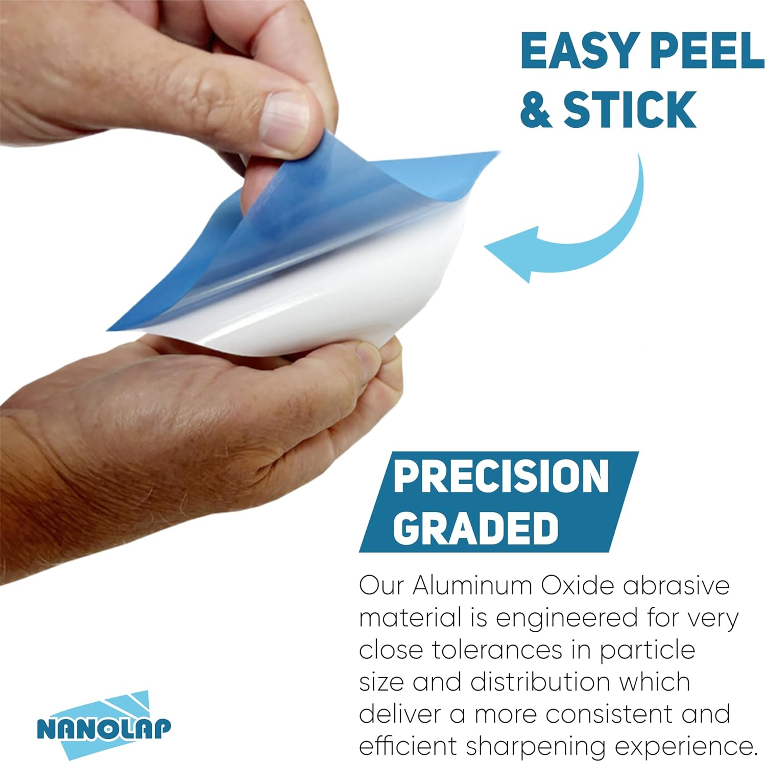 Nanolap PSA Lapping Film, 7 Piece Pressure Sensitive Adhesive Polishing Paper, 4-1/4&rdquo; X 11&rdquo; Microfinishing Fine Sanding Paper, Sanding Film for Scary Sharp Sharpening System, Aluminum Oxide AO image number 4