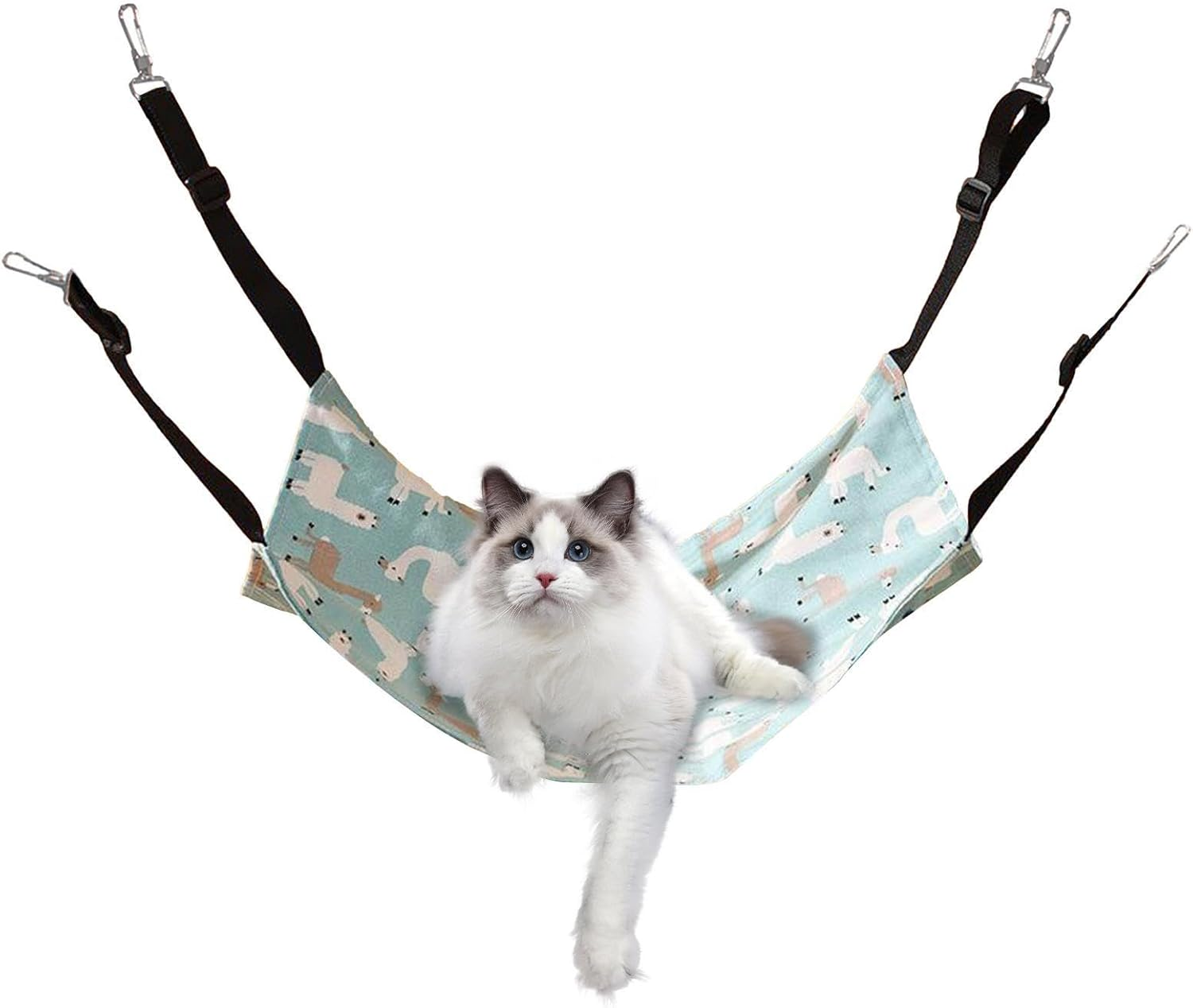 Cat Hammock Bed - Adjustable Cartoon Hammock Pet Bed,Soft Cat Beds with Metal Hook, Cute Sleeping Beds for Home, Cages, Kennels image number 3