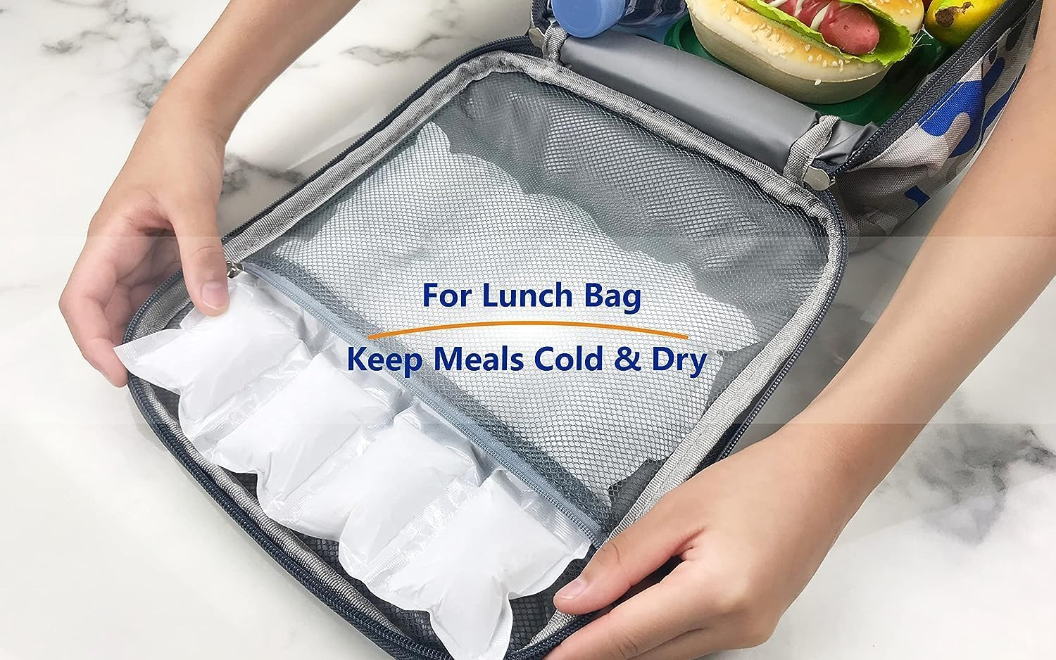 10 Sheets Dry Ice Pack for Shipping Frozen Food, Reusable Ice Gel Ice Packs Sheets Flexible Cold Pack Ice Blanket Long Lasting Freezer Pack for Cooler for Lunch Bag, Drink image number 6