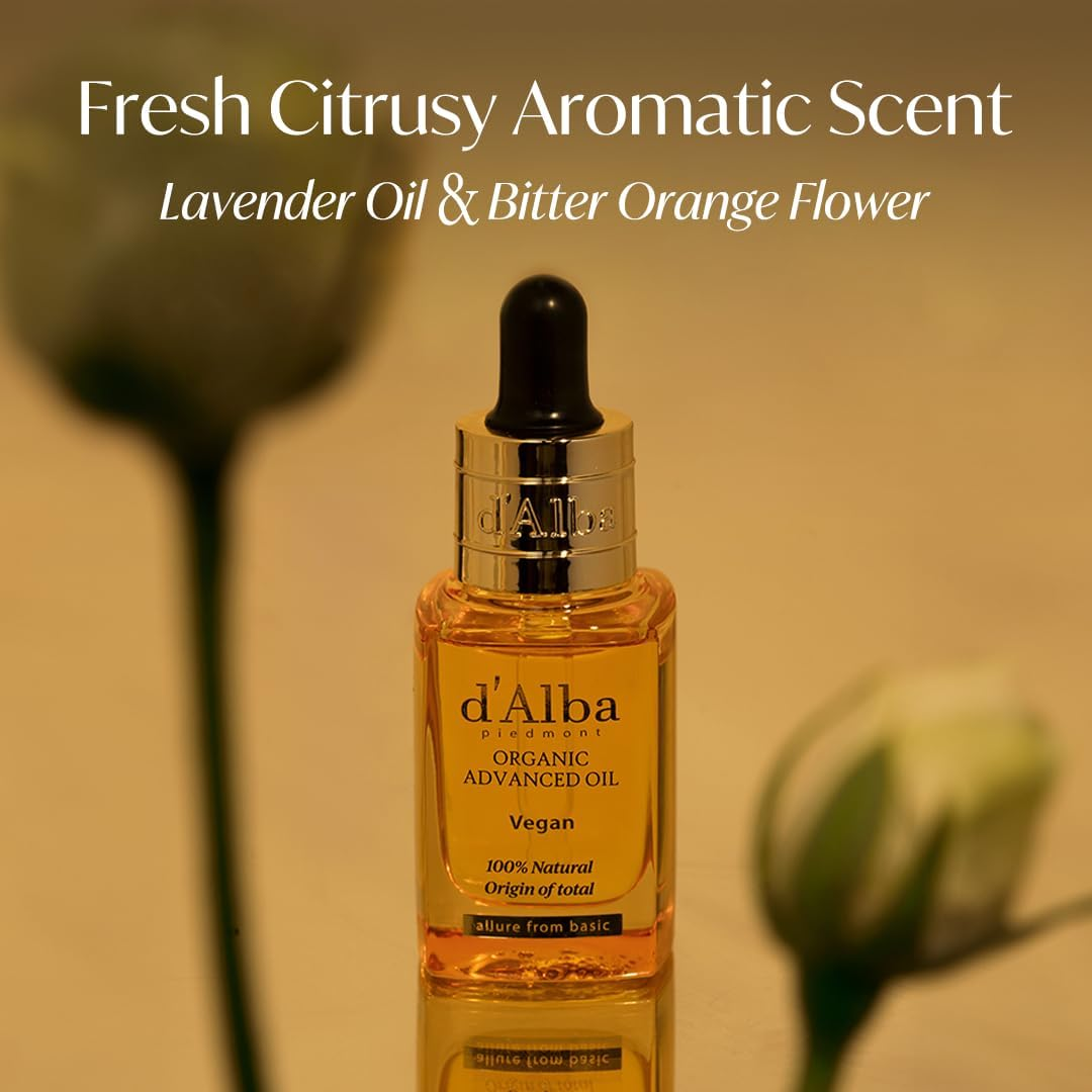 D'Alba Organic Advanced Oil, 100% Vegan Plant-Based Ingredients, Hydrating Korean Skin Care (17Ml) image number 4