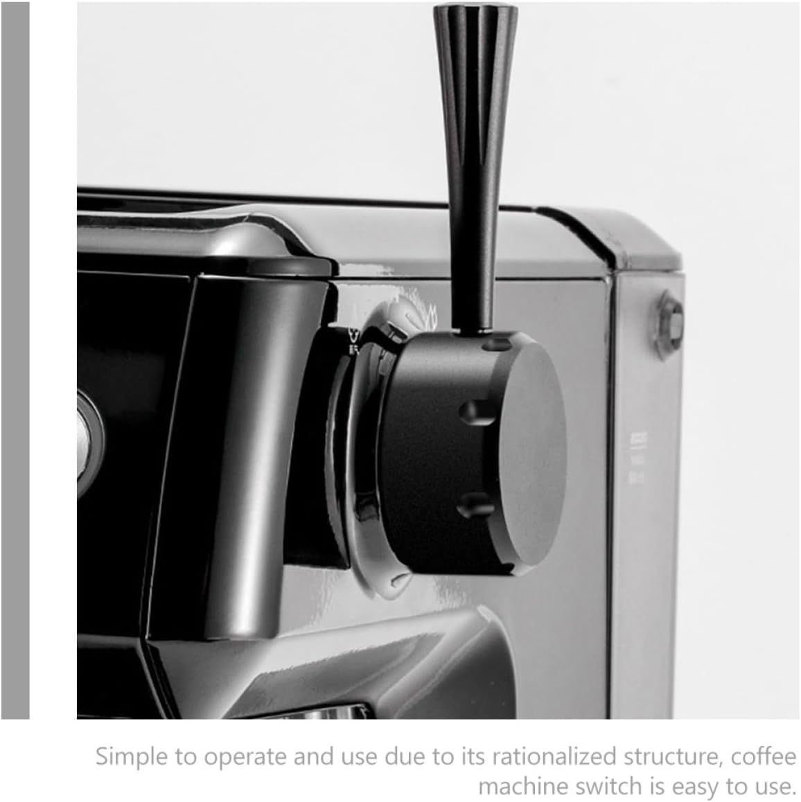 Hohopeti Universal Black Aluminium Alloy Steam Lever Replacement for Coffee Machine, Compatible with Breville 878/870, Metal Milk Foam Handle for Espresso and Cappuccino Machines,