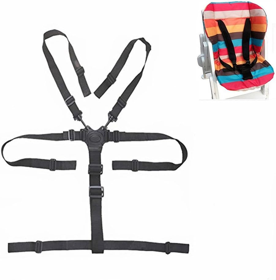 5 Point Harness Baby Safety Belt Universal High Chair Seat Belt for Wooden High Chair Pushchair image number 4