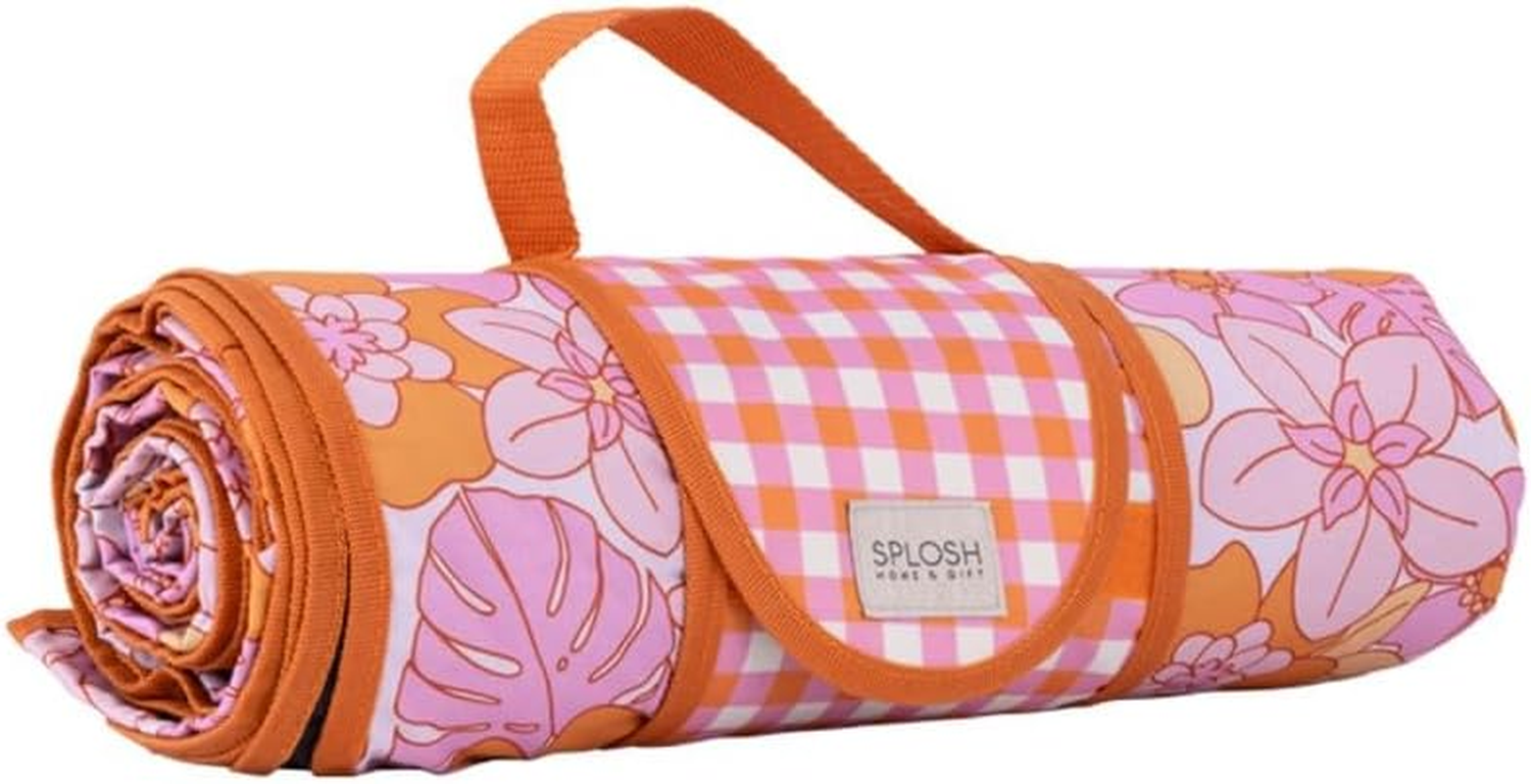 Splosh Retro Floral Picnic Rug with Handle, 194 Cm Length X 148 Cm Width X 0.5 Cm Height image number 5