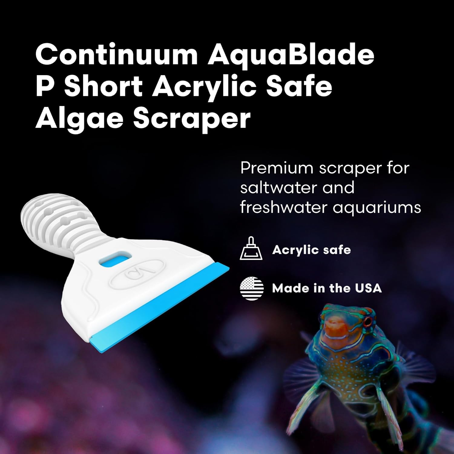 Continuum Aquatics Continuum Aquablade P - Short Fish Tank Algae Scraper, Acrylic Safe Scraper - Aquarium Cleaning Tools image number 3