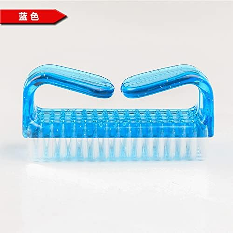 1Pcs Handle Nail Brush Nail Hand Scrubbing Cleaning Brush, 8Cm Purple/Green/Pink/Blue Handle Grip Nail Brushes Hand Fingernail Brush Cleaning Brush for Toes and Nails image number 6