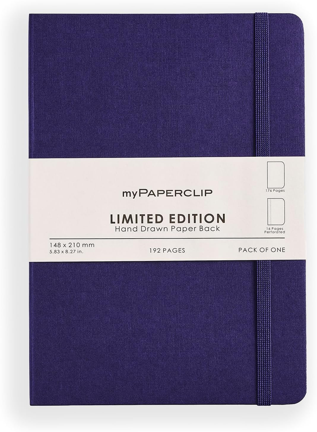 Mypaperclip Limited Edition A5 Checks/Squared Notebook | 190 Pages, 100 GSM, Soft Cover | Flat Lay Design | Bookmark, Elastic Closure & Back Pocket | Office Use, School, Journaling Diary (Raspberry)