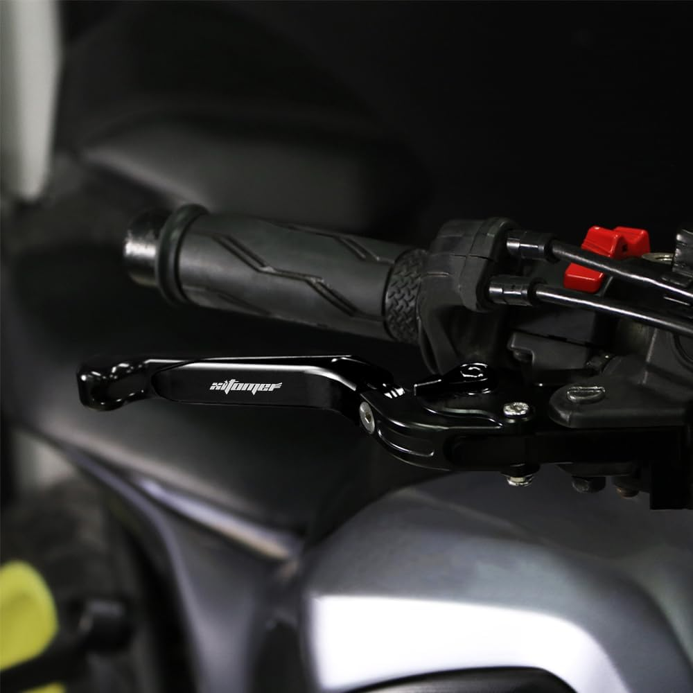 Xitomer Extendable Foldable Motorcycle Brake Clutch Levers, Fit for Sportster Nightster 2023 2022 /Sportster Pan America RA1250, Motorcycle Adjustable Handle Levers (Black) image number 5