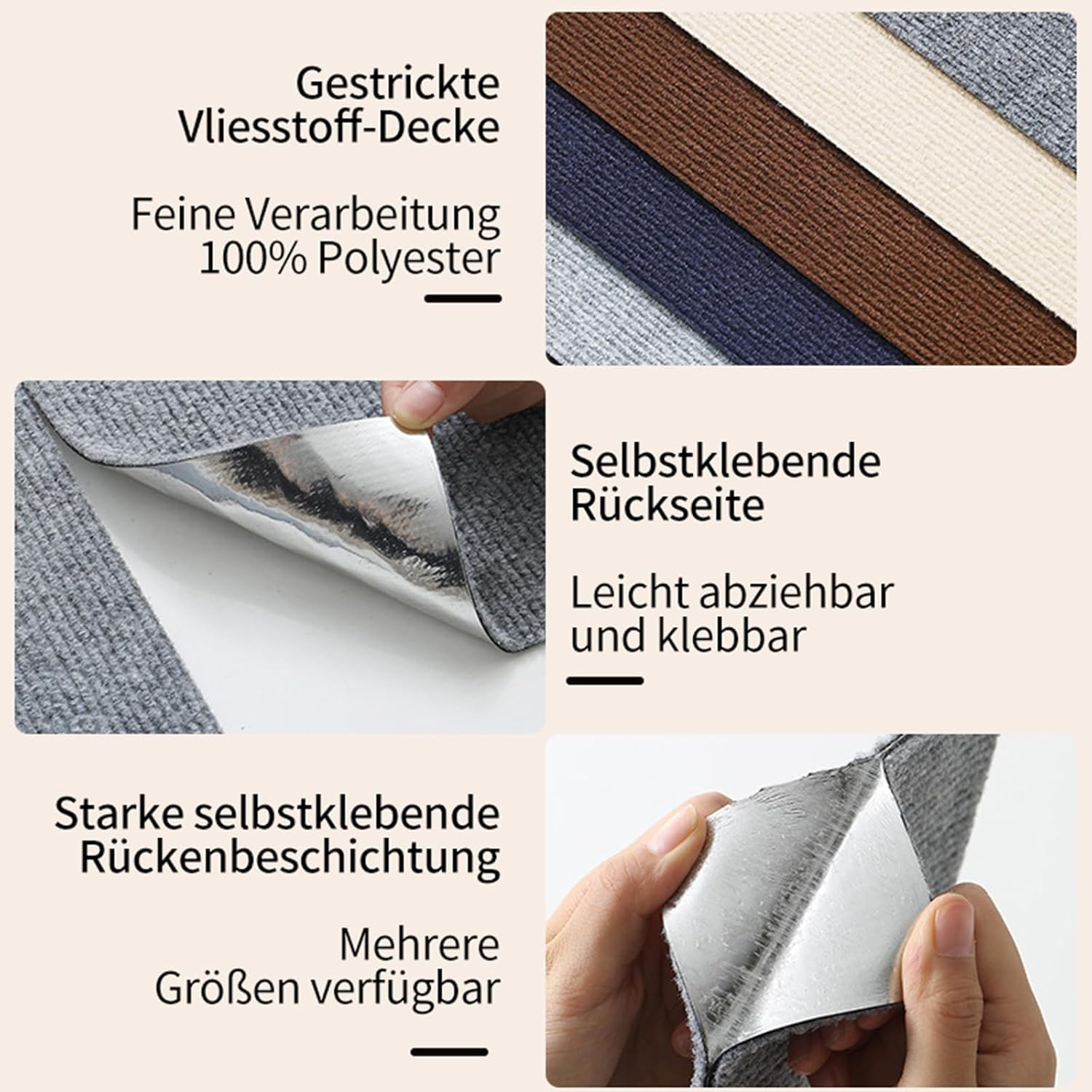 Scratching Boards Cat Scratch Protection Sofa Cat Scratching Mat Cat Scratching Mat Self-Adhesive Cat Scratching Mat for Furniture Couch Sofa Wall Door Protection (40 X 100 Cm, Warm White)