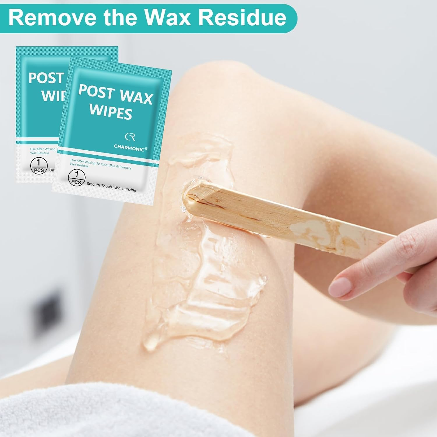 25 Pcs Post Wax Oil Wipes, Wax Remover for Skin Cleanser, after Wax Care Reduces Redness, Removes Residue, Body & Facial Post Waxing Treatment, Post Wax Care Refill Pack for All Hair Removal Products&hellip; image number 3