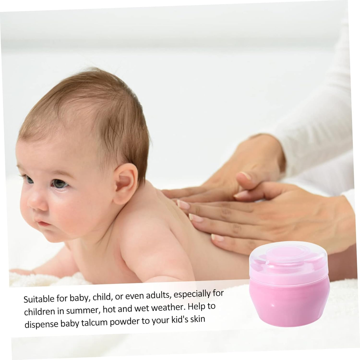Toddmomy 2 Sets Kids Powder Puff Handle Portable Talcum Puff for Baby Gentle and Smooth Body Powder Application image number 4