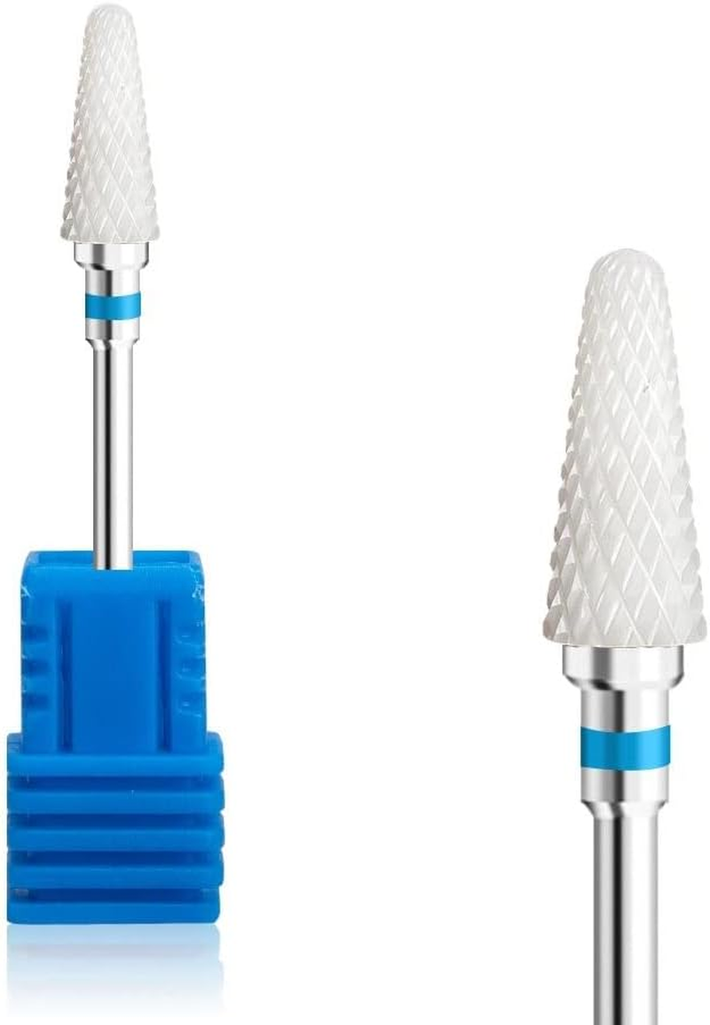 Natury Nails Ceramic Nail Cutter Bits Manicure Pedicure Nail Polish Acrylic Nails and Gel Nails File for Woodturning Blue Medium Grit