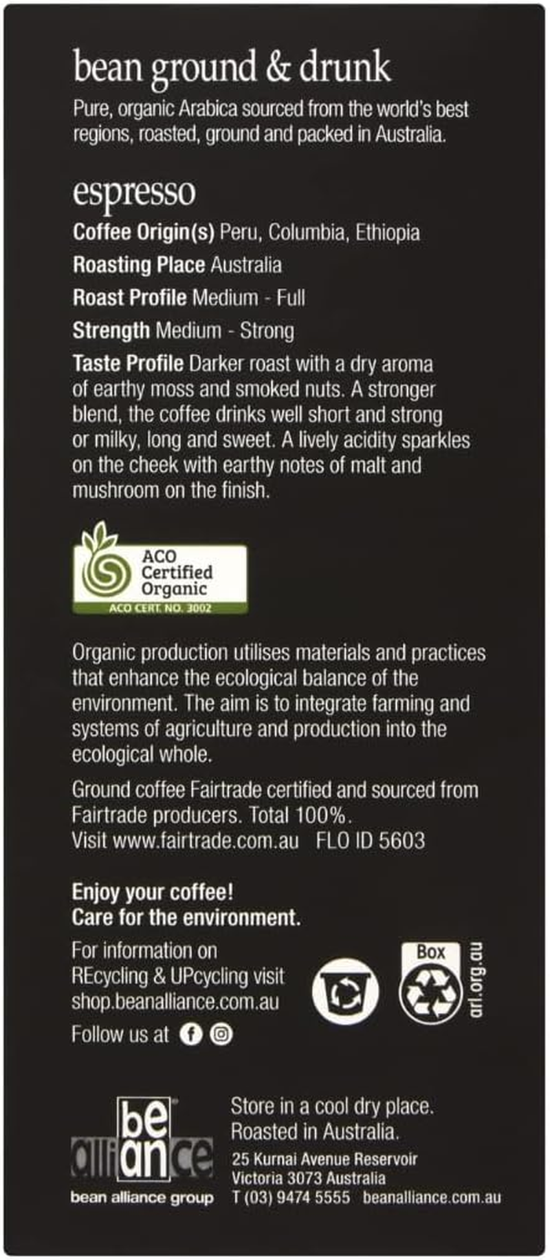 Bean Ground & Drunk Organic Fairtrade Decaff Coffee 10 Aluminium Capsules image number 3