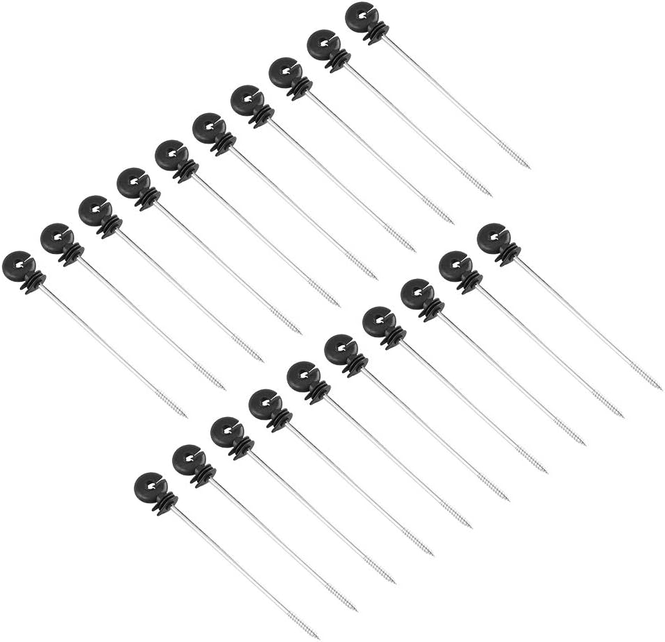 100Pcs Plastic Insulators Electric Fence Long Distance Threaded Insulators Suitable for Wooden Posts image number 2