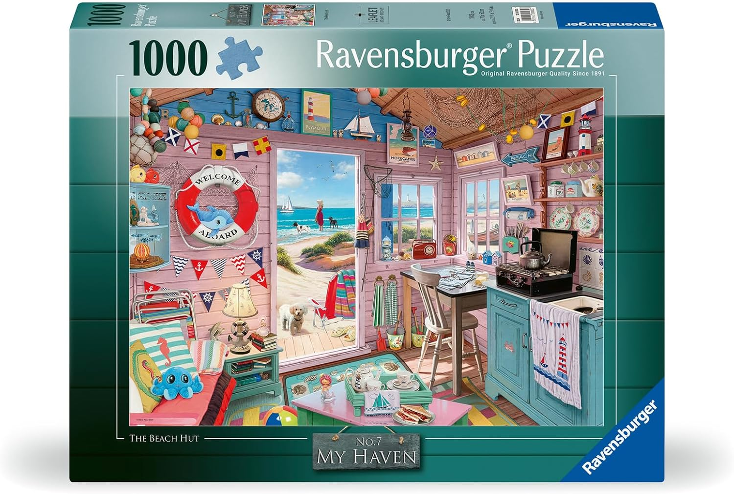 Ravensburger My Haven No 7 the Beach Hut Jigsaw Puzzle (1000 Pieces) image number 3
