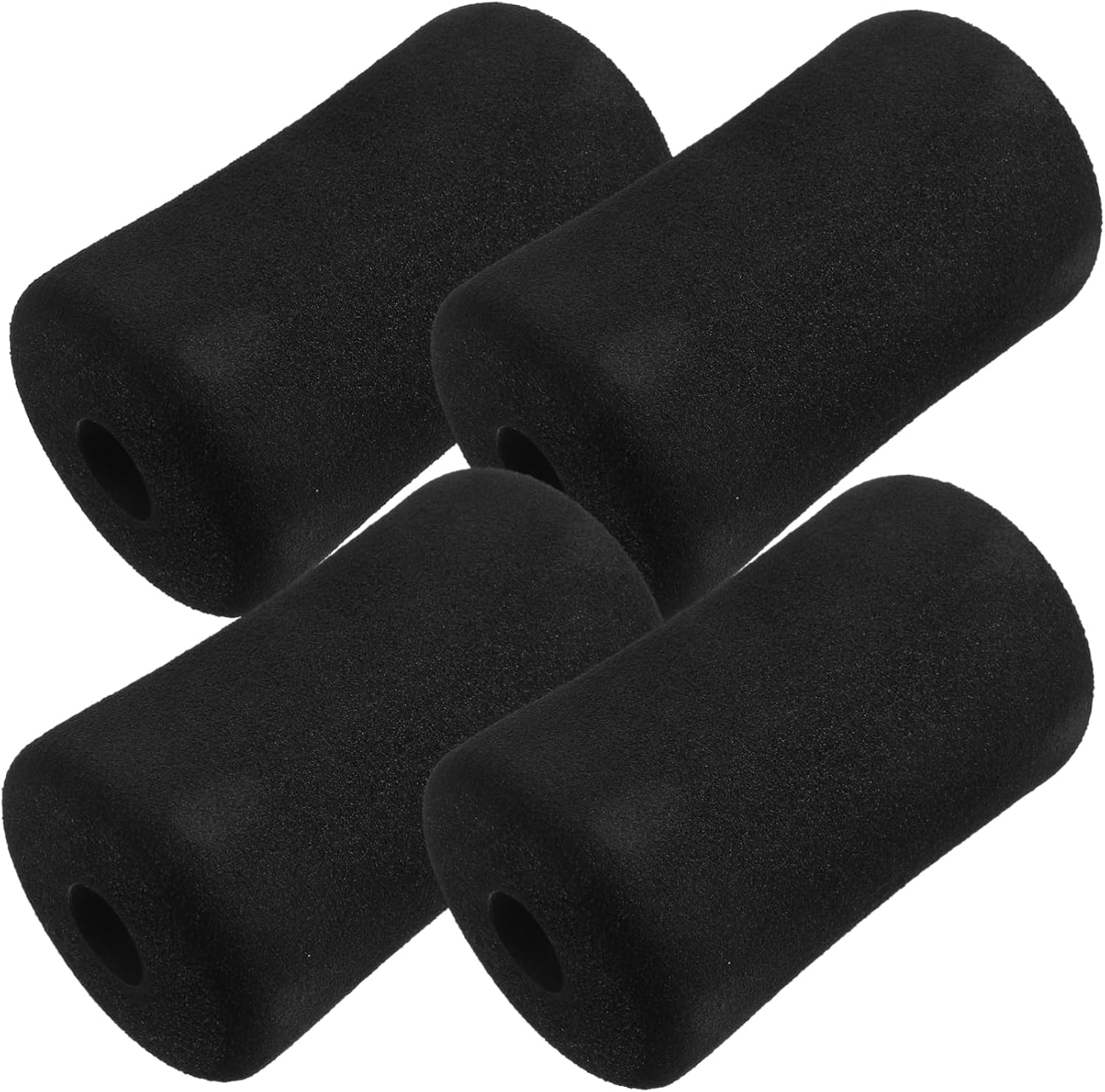 Kisangel 4Pcs Foam Foot Pads Rollers for Universal Home Gym Equipment Covers Leg Extension Replacement Machine Pads for 22Mm Inner Diameter 135Mm Length