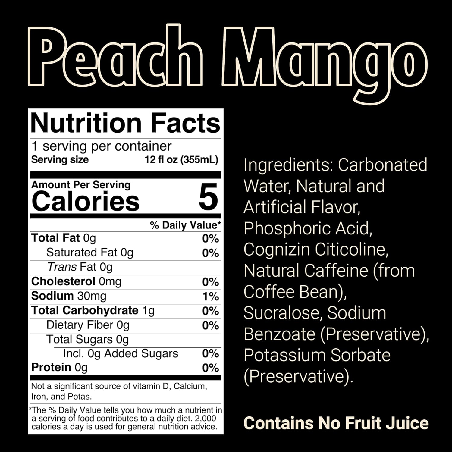 Bum Energy Peach Mango Energy Drink 12 X 355Ml image number 5