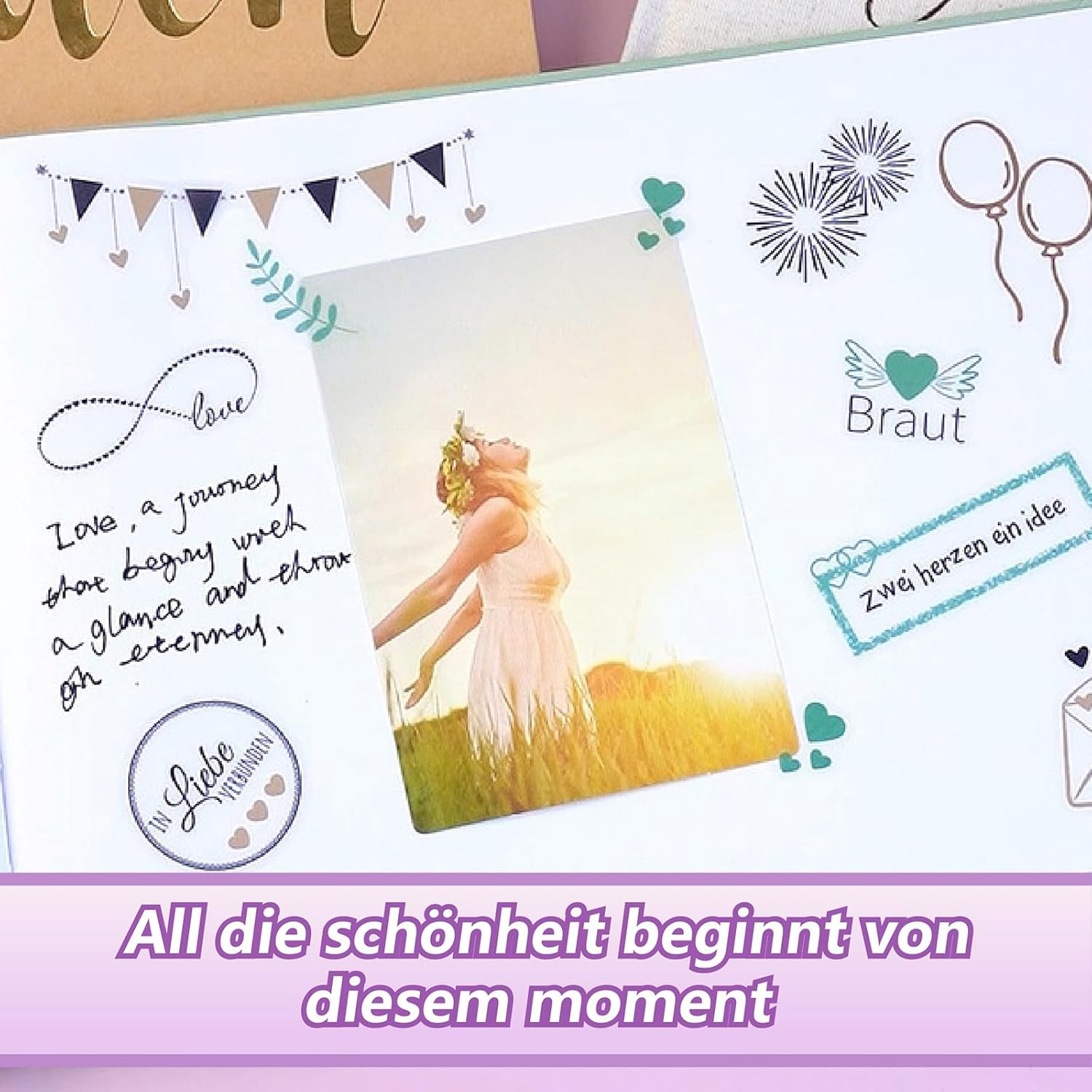 Blank Wedding Guest Book with Questions to Fill In, 144 Pages Wedding Guest Book for Memorable Memories, Wedding Guest Book, Wedding Album, Guest Book image number 4