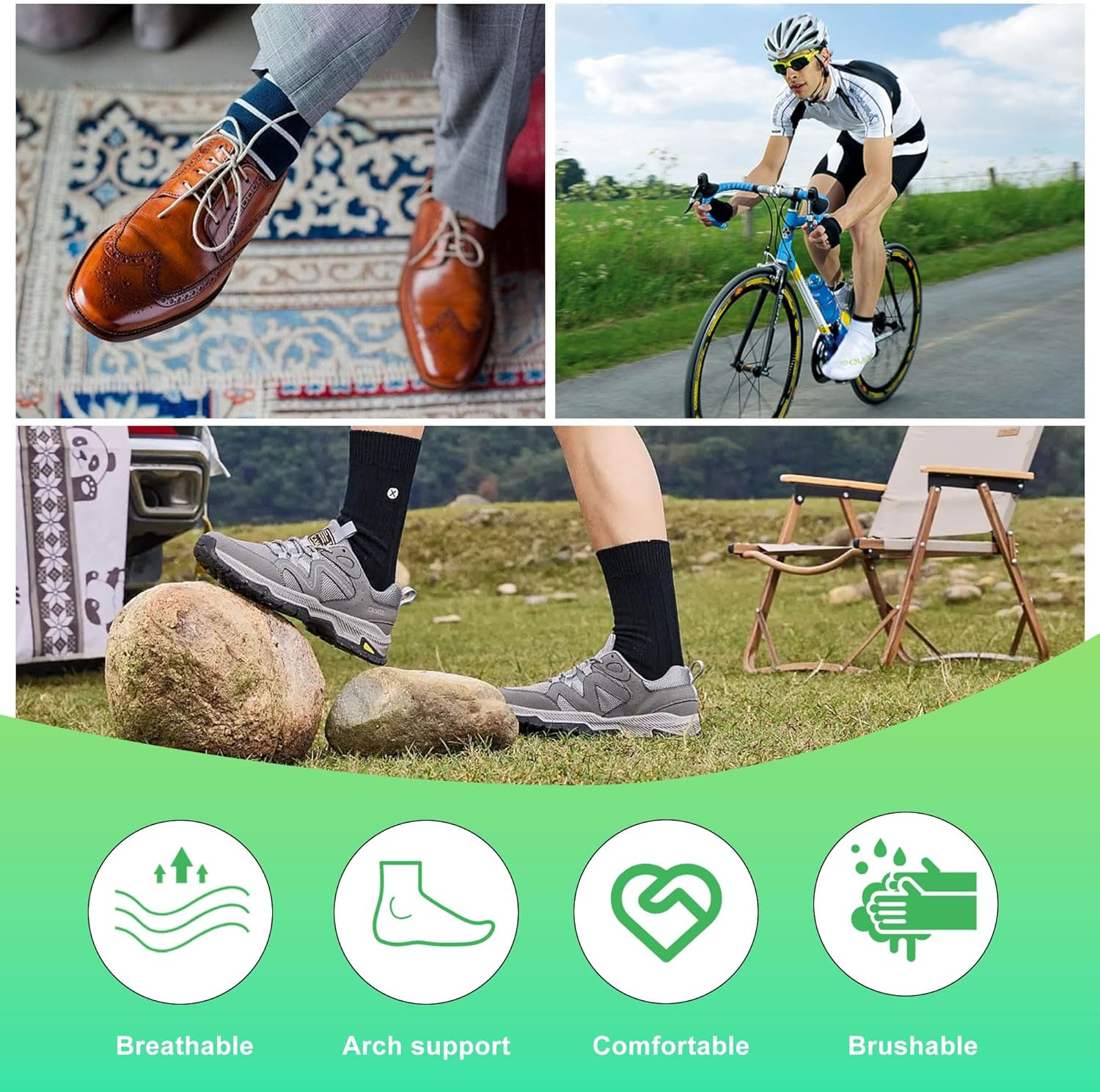 Arch Support Insoles Plantar Fasciitis Insoles, Orthotic Insoles with Strong Arch Support to Soothe Heel Pain and Heel Spurs (Green, S(EU 40-42)) image number 2