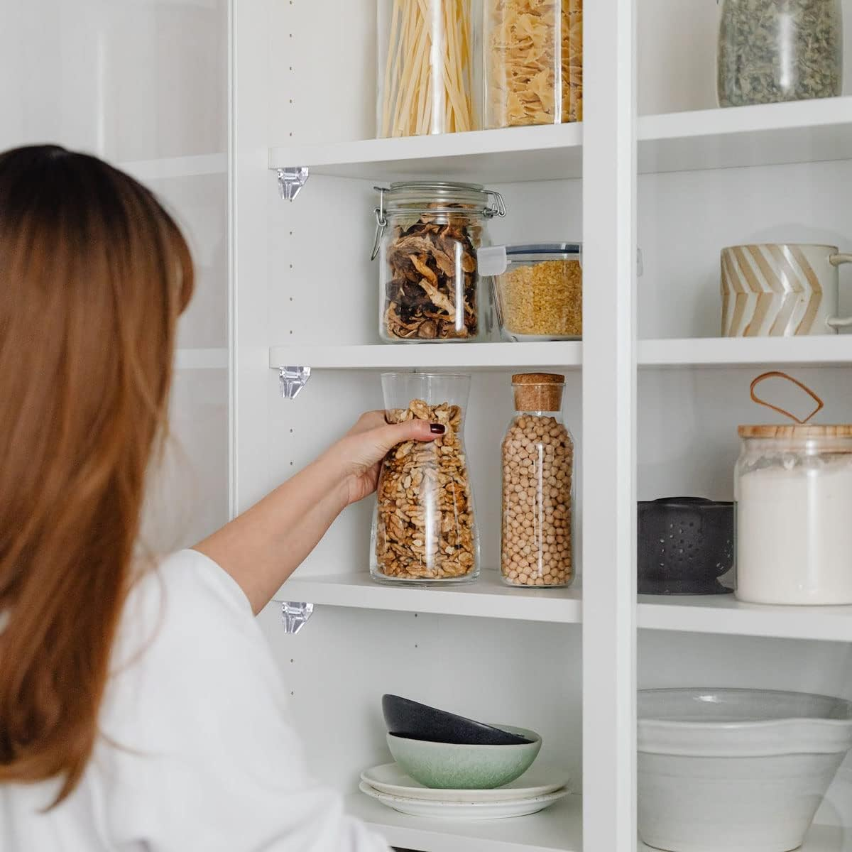 20 Pcs 5Mm Clear Plastic Cabinet Shelf Support Pins, Clear Shelf Support Pegs, Shelf Pins Clear Shelf Support Pegs, Shelf Holder Replacement Peg, Shelf Holder Bracket Steel Pins image number 3