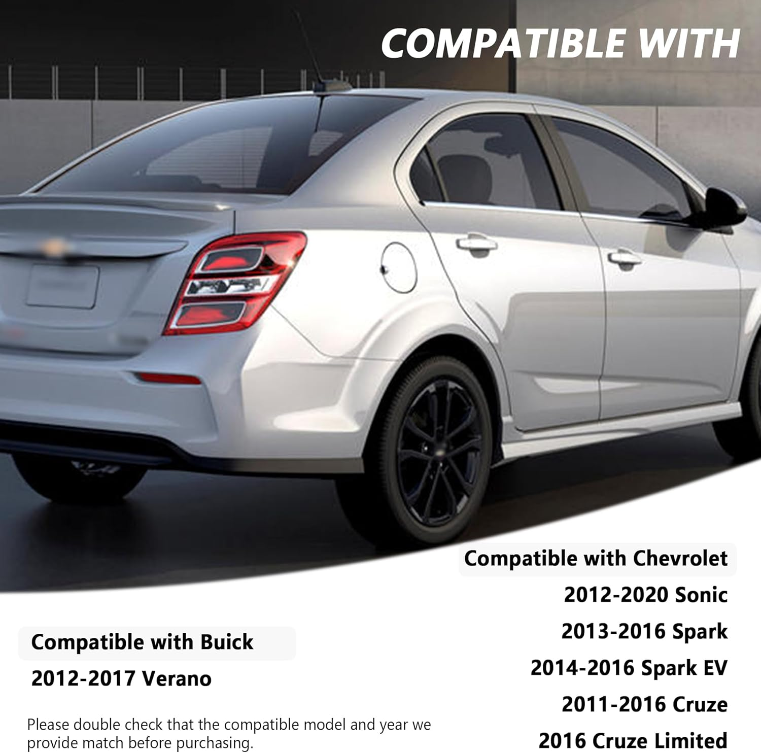 2PCS Car Sun Visor Clip,Inner Visor Clips for Cars Replacement Oem#95994975,95994976,Car Visor Accessories Compatible with Chevrolet Sonic Spark EV Cruze Limited Buick Verano image number 3