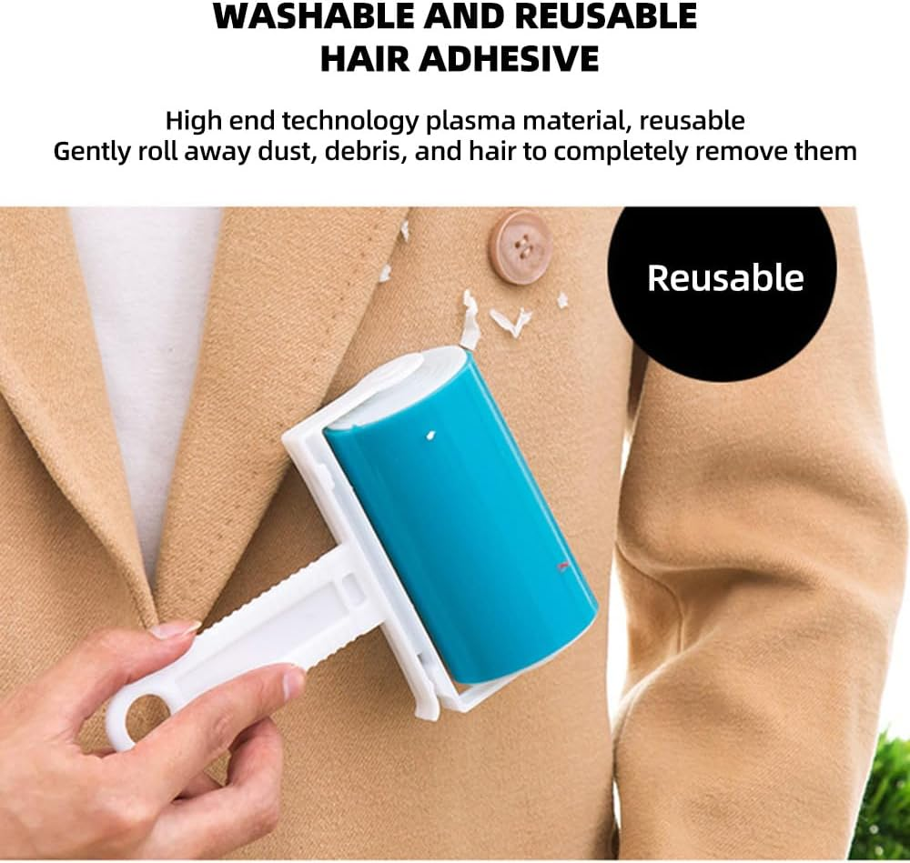 Sticky Lint Roller Pet Hair Remover Reusable Washable for Car Seats,Furniture & Debris 17&times;10Cm image number 3