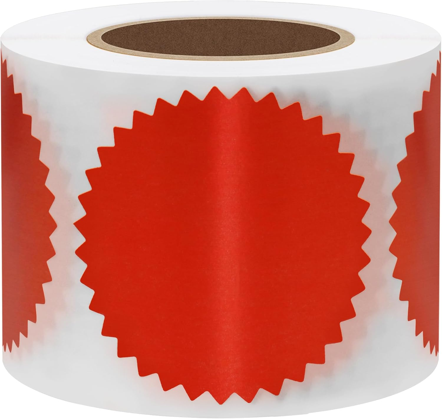 Hybsk 300Pcs Bright Red Vintage Embosser Stamp Sealing Blank Certificate Self-Adhesive Stickers 2 Inch Embossing Stickers for Envelopes, Package, School, Business (Bright Red) image number 1