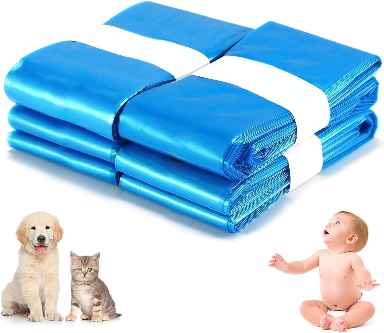 Diaper Pail Liner Refills Bags Compatible with Janibell Akord 330 Series Adult Diaper System, Blue, Lightly Scented, 10 Count image number 6