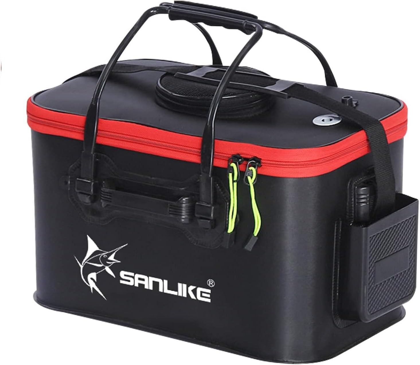 Fishing Bucket,Foldable Fish Bucket, Multi-Functional EVA Fishing Bag for Outdoor, Live Fish Lures Bucket and Fish Protection Bucket, Live Fish Container (50Cm/Armygreen)