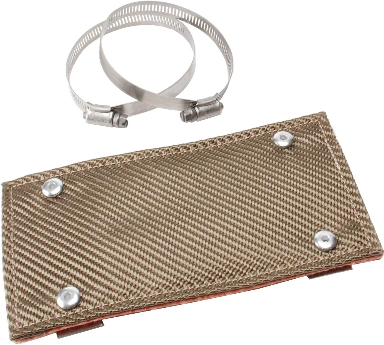 Design Engineering 010453 Titanium Pipe Shield 4" X 8" Exhaust Heat Shield