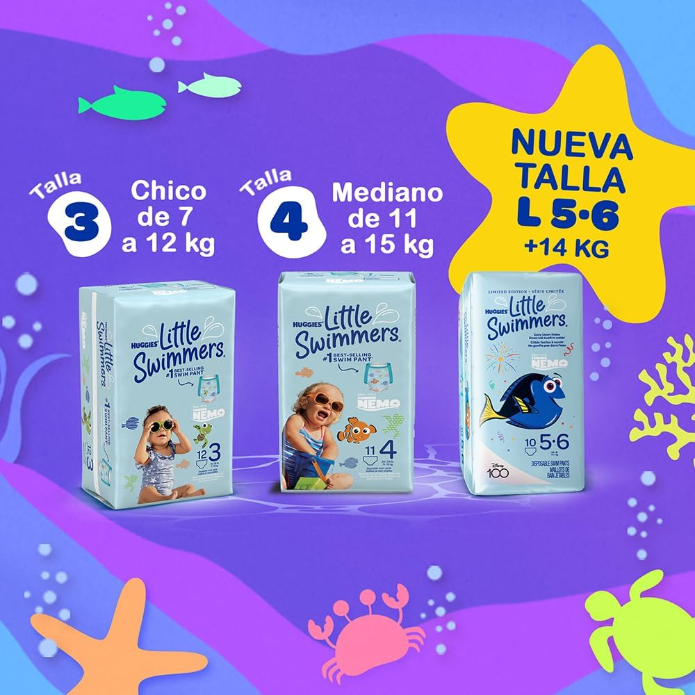 Huggies Little Swimmers Nappy Pants Small (7-12Kg) 12 Count image number 5