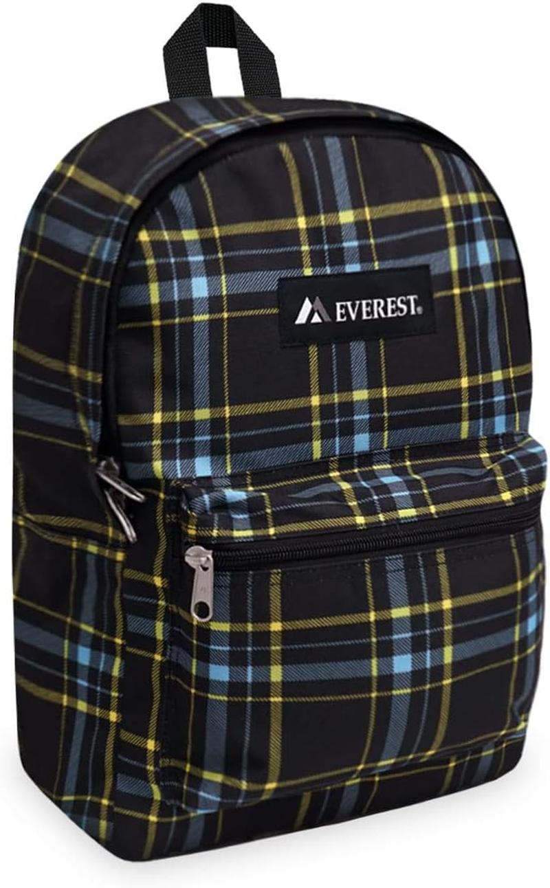Everest Unisex-Adult'S Basic Pattern Backpack, Black, One Size, Black, One Size, Everest Basic Pattern Backpack