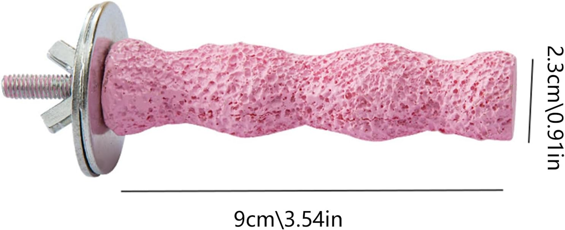 Parrot Stick Stand - Natural Mineral Grinding Stop, Bird Calcium Mouse Stone, Chew Toy for Beak Exercise | Occano, Cockatiel, Conures, Lorikeets, Parakeets, Cage Mount Pet Play Accessories image number 4