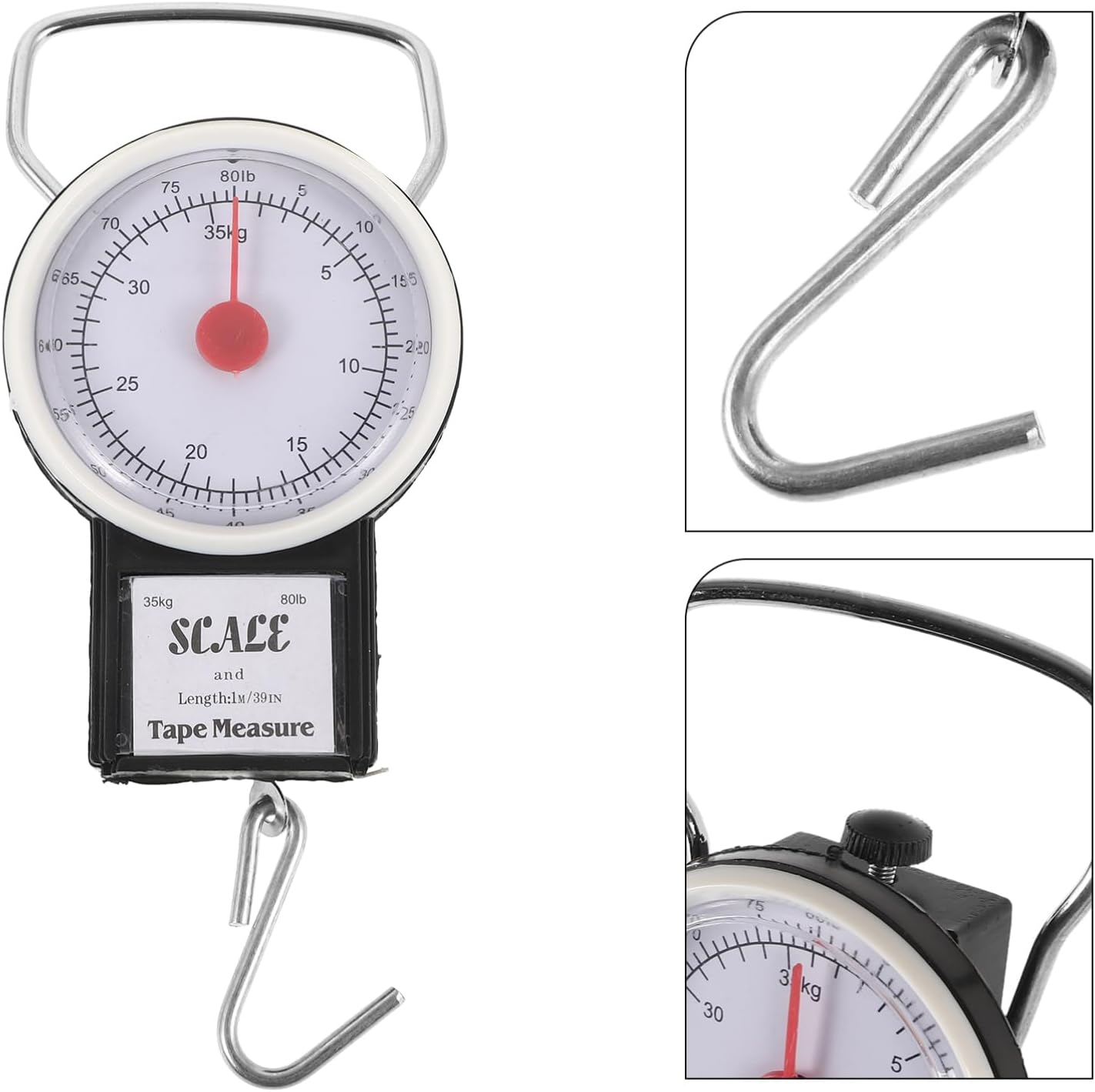 Anneome Digital Portable Luggage Scale Hook Handheld Spring Scale for Weighing Suitcases Maximum Capacity Compact Travel Weighing Tool Lcd Display image number 1