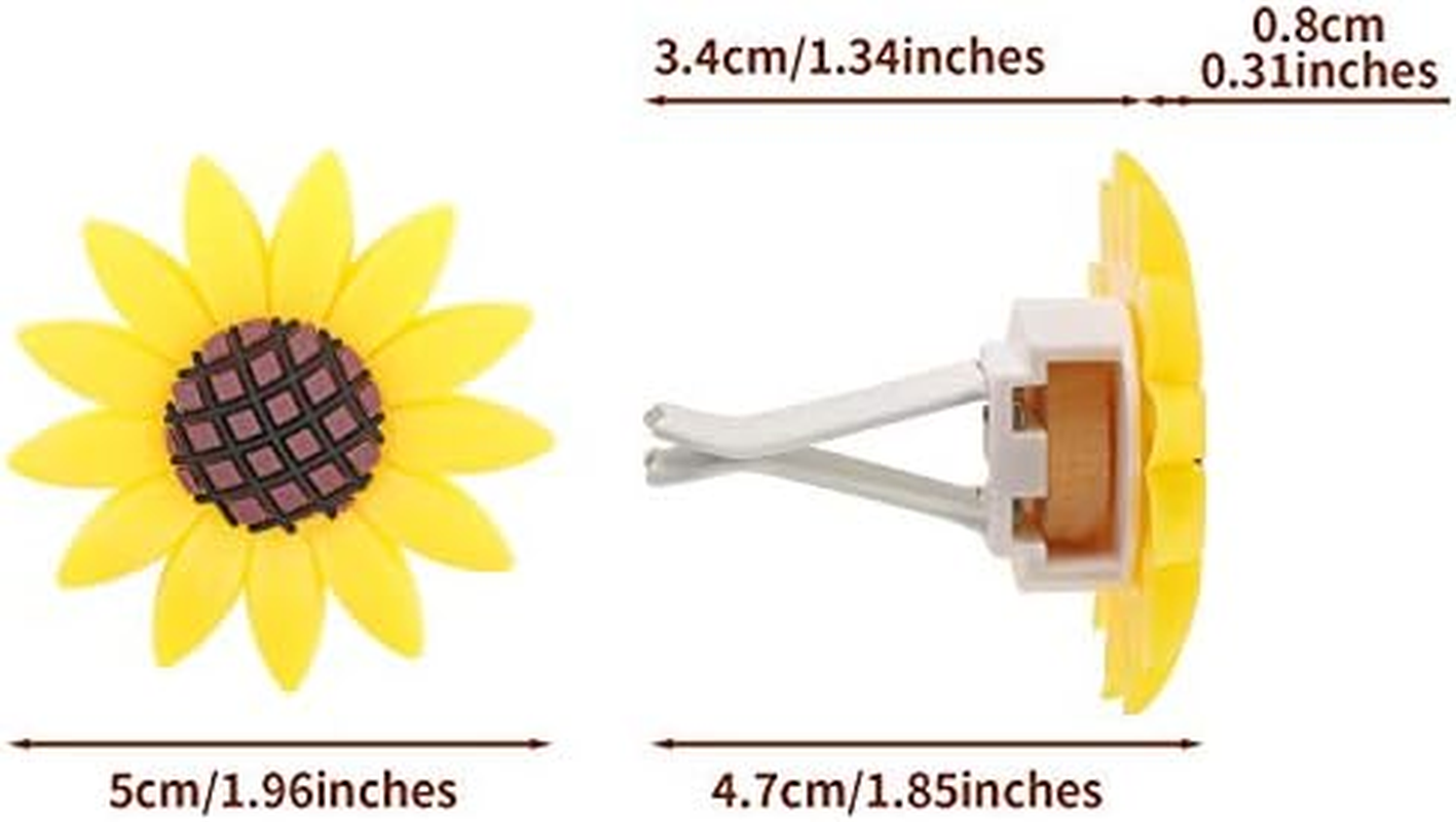 6 Pieces Car Air Freshener Sunflower Car Accessories Sunflower Air Vent Clips Cute Car Air Freshener Sunflowers Gift Decorations Girasoles Car Clip Interior Air Vent Decorations image number 3