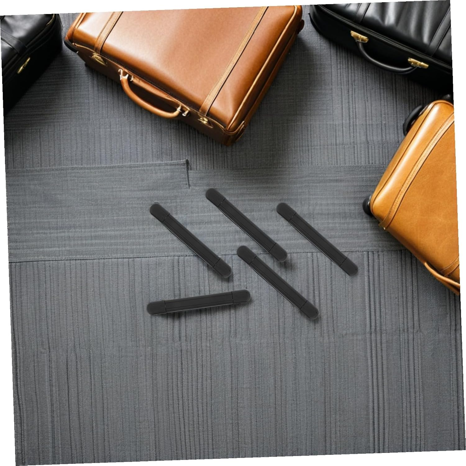 FINISPERSOO 12Pcs Black Plastic Luggage Replacement Handles Lightweight Sturdy Suitcase Repair Parts Ergonomic Grip for Travel Bags Handbags and Trunks Comfortable Carrying Accessories image number 3