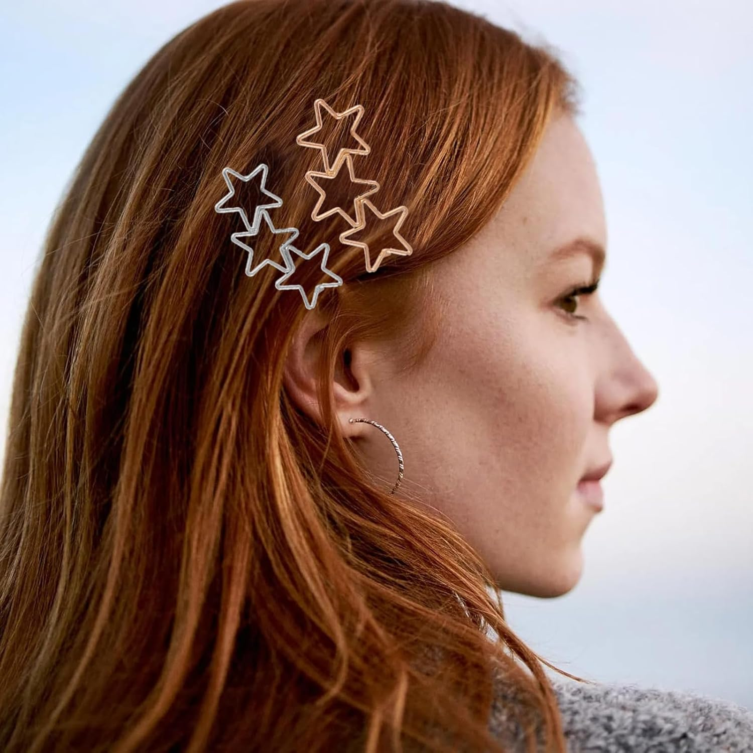 ASOMI 4 Pieces Metal Star Hair Accessories, Y2K Simple Fashion Hair Clips for Women and Girls, Trendy Hair Accessories (Gold, Silver) image number 3
