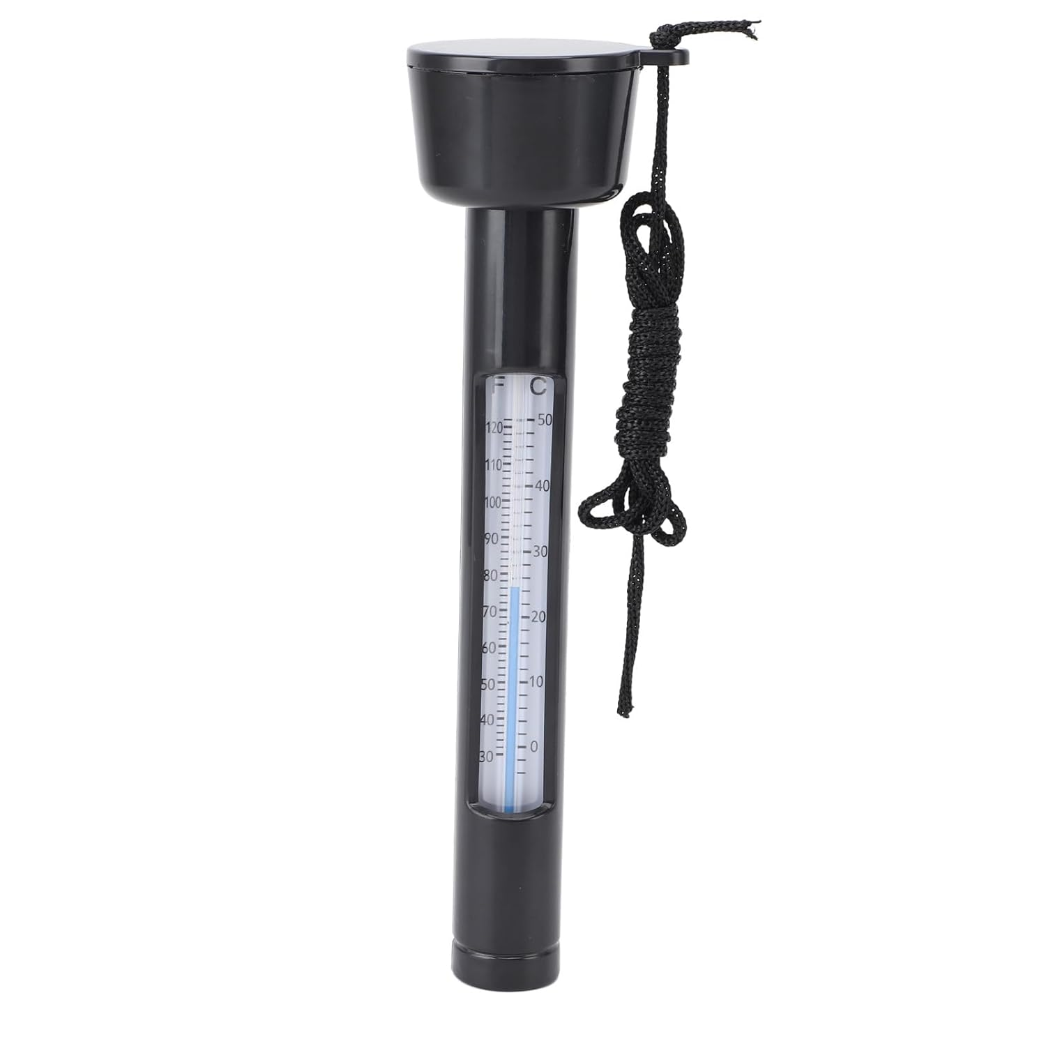 Pool Thermometer, Accurate Drop Resistant Waterproof Plastic and Kerosene Portable Floating Thermometer round with String for Hot Tubs image number 4