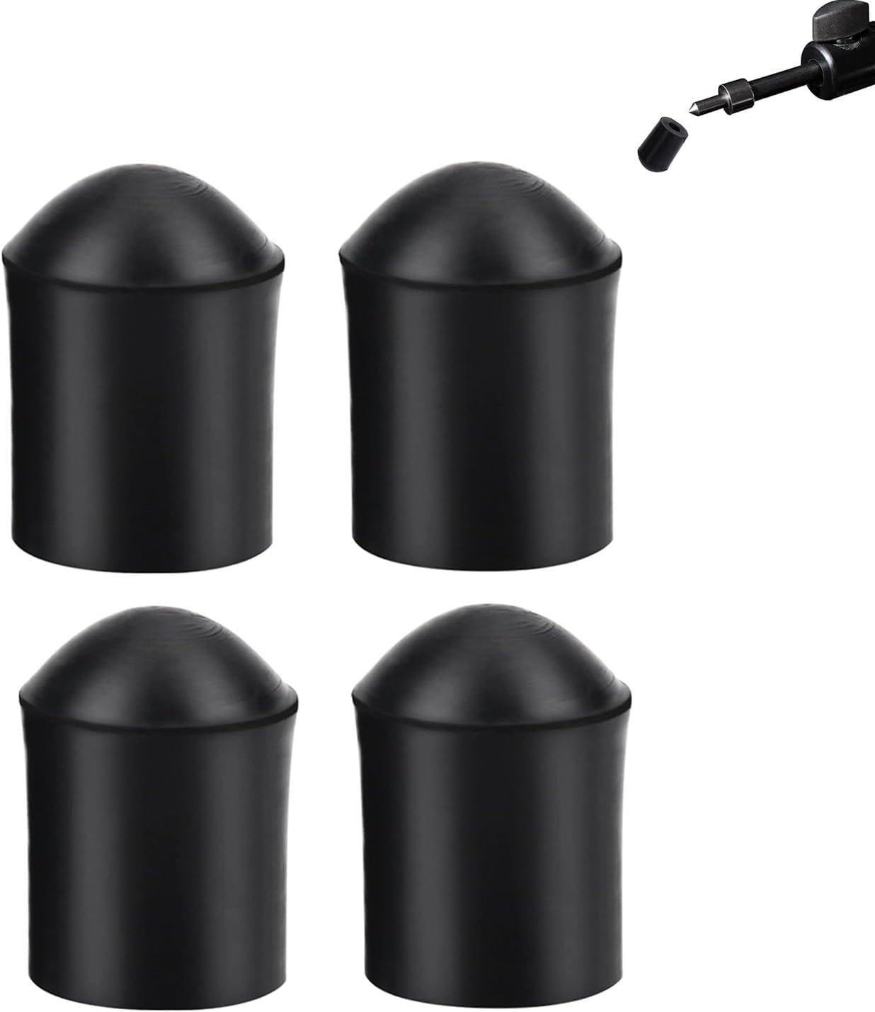 Coehaopike Cello Accessories Bass Endpin Bass End Pin Protector Cello Stopper Rubber Tip for Cello Endpin Cello Supply Endpin Rubber Pad Protector for Cello Replacement Cello (4, 2.5 * 1.8 * 1.8 Cm) image number 1