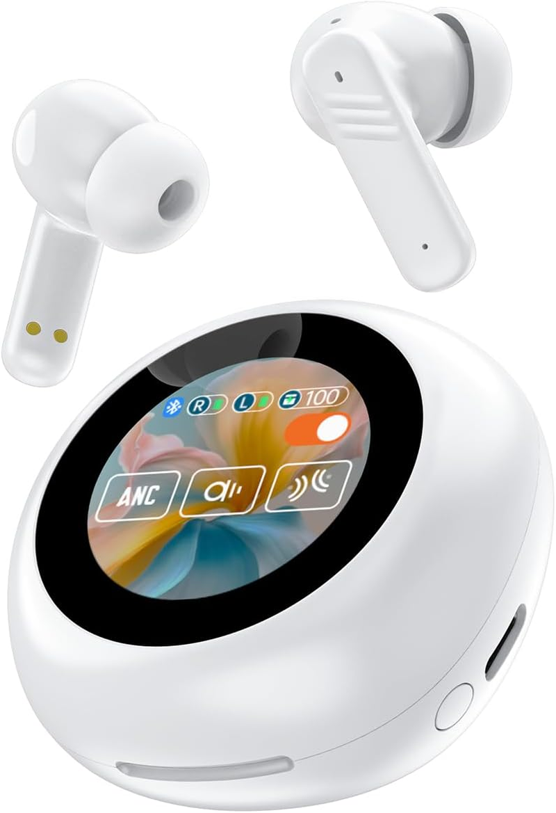 Xmenha LX30 Wireless Earbuds - White, In-Ear, ANC, Bluetooth 5.4, 4.5 Hours Playtime, Waterproof, Touch Control